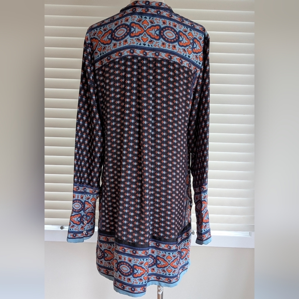 Free People Meadow Mod mini dress long sleeves size Large - Picture 8 of 15